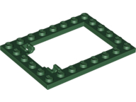 Plate Special 6 x 8 Trap Door Frame Horizontal [Long Pin Holders] in Dark Green