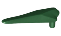 Animal Body Part, Dinosaur, Pteranodon Jaw Bottom with Pin [Flexible Plastic] in Dark Green
