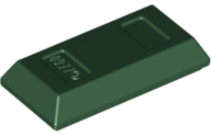 Tile Special 1 x 2 with Sloped Walls AKA Money / Gold Bar [Ingot] in Dark Green