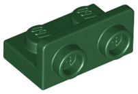 Bracket 1 x 2 - 1 x 2 Inverted in Dark Green
