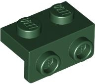 Bracket 1 x 2 - 1 x 2 in Dark Green