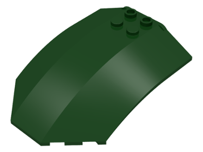 Windscreen 8 x 6 x 2 Curved in Dark Green