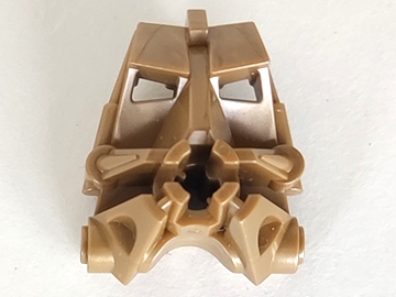 Large Figure Head Connector Block 3 x 4 x 1 2/3 in Flat Dark Gold