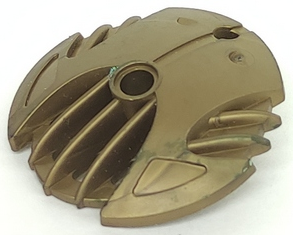 Large Figure Shield 5 x 5 with 7 Fins in Flat Dark Gold