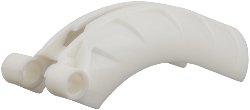 Large Figure Back Cover with Groove (Rahkshi) in Pearl White