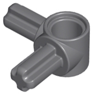 Technic Pin Connector Hub with 2 Perpendicular Axles in Dark Bluish Gray