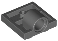 Plate Special 2 x 2 with 1 Pin Hole [Complete Underside Rib] in Dark Bluish Gray
