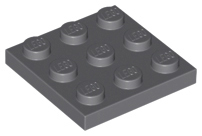 Plate 3 x 3 in Dark Bluish Gray
