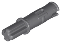 Technic Axle Pin 3L with Friction Ridges Lengthwise and 1L Axle in Dark Bluish Gray