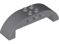 Brick Curved 2 x 8 x 2 Double in Dark Bluish Gray