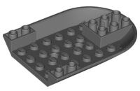 Aircraft Fuselage Curved Forward 6 x 8 Bottom in Dark Bluish Gray