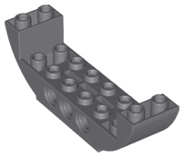 Brick Curved Inverted 2 x 8 x 2 Double in Dark Bluish Gray