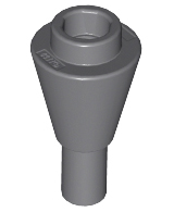 Cone 1 x 1 Inverted with Bar at Bottom (Ice Cream Cone) in Dark Bluish Gray