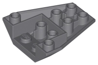 Brick Wedged, Sloped Inverted 4 x 4 Triple [4 Connections between Front Studs] in Dark Bluish Gray
