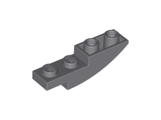 Brick Curved Inverted 4 x 1 in Dark Bluish Gray