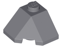 Brick Wedged, Sloped 45° 2 x 2 Corner in Dark Bluish Gray