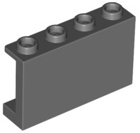 Panel 1 x 4 x 2 with Side Supports - Hollow Studs in Dark Bluish Gray