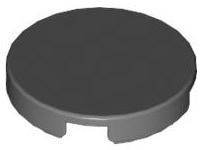 Tile Round 2 x 2 with Bottom Stud Holder in Dark Bluish Gray