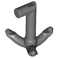 Tool Grappling Hook with 90° Shaft in Dark Bluish Gray