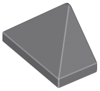 Brick Sloped 45° 2 x 1 Triple with Inside Stud Holder in Dark Bluish Gray