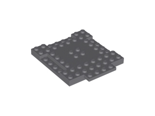 Plate Special 8 x 9 x 2/3 with 1 x 4 Recessed in Dark Bluish Gray