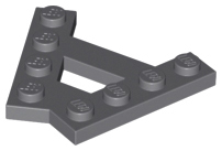 Wedge Plate 4 Stud 45° Angle Plate in Dark Bluish Gray