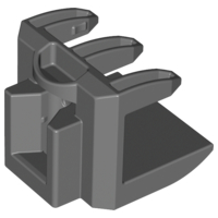 Duplo Bulldozer Bucket, Small with Claws in Dark Bluish Gray