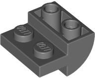 Brick Curved Inverted 2 x 2 with 1 x 2 Cutouts in Dark Bluish Gray