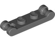 Plate Special 1 x 2 with Handles on Ends in Dark Bluish Gray