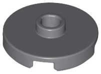 Plate Special Round 2 x 2 with Center Stud (Jumper Plate) in Dark Bluish Gray