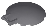 Dish 6 x 6 Inverted - No Studs with Handle in Dark Bluish Gray