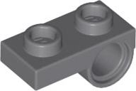 Plate Special 1 x 2 with Pin Hole Underneath in Dark Bluish Gray
