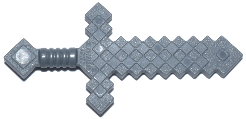 Weapon Sword Blocky in Dark Bluish Gray