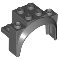 Wheel Arch, Mudguard 4 x 2 1/2 x 2 1/3 in Dark Bluish Gray