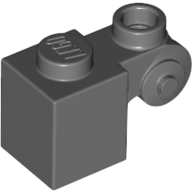 Brick Special 1 x 1 with Scroll with Open Stud in Dark Bluish Gray