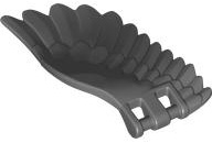 Creature Body Part, Wing 4 x 7 Right with Feathers and Handles for Clips in Dark Bluish Gray