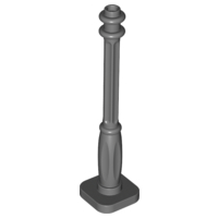 Lamp Post 2 x 2 x 7 with 6 Base Flutes in Dark Bluish Gray
