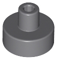 Tile Special Round 1 x 1 with Hollow Bar in Dark Bluish Gray
