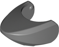Animal Body Part, Shark Head with Rounded Nose [Plain] in Dark Bluish Gray