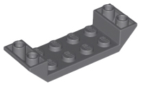 Brick Sloped Inverted 45° 6 x 2 Double with 2 x 4 Recessed in Dark Bluish Gray