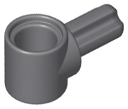 Technic Pin Connector Hub with 1 Axle in Dark Bluish Gray