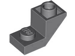 Brick Sloped Inverted 45° 2 x 1 with 2/3 Cutout in Dark Bluish Gray