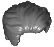 Hair Swept Left Tousled [Plain] in Dark Bluish Gray