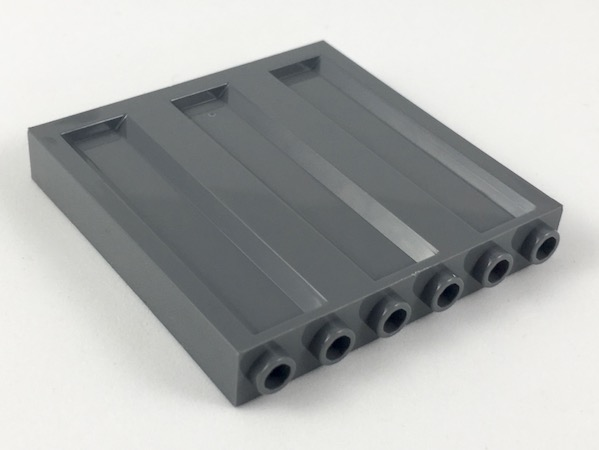 Panel 1 x 6 x 5 [Vertical Corrugated] in Dark Bluish Gray