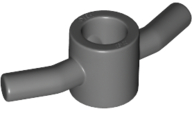 Equipment Spiral Pole Attachment - 2 Bent Handles and 3 Internal Splines in Dark Bluish Gray