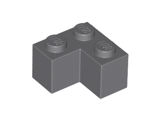 Brick 2 x 2 Corner in Dark Bluish Gray