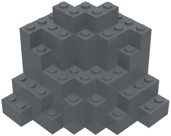 Rock Brick 8 x 8 x 6 in Dark Bluish Gray