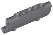 Technic Panel Curved 7 x 3 with 2 Pin Holes through Panel Surface in Dark Bluish Gray