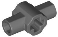 Large Figure Weapon Lightsaber Hilt with Axle Hole and Two Bar Holders in Dark Bluish Gray