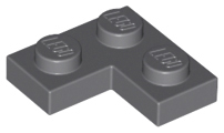 Plate 2 x 2 Corner in Dark Bluish Gray
